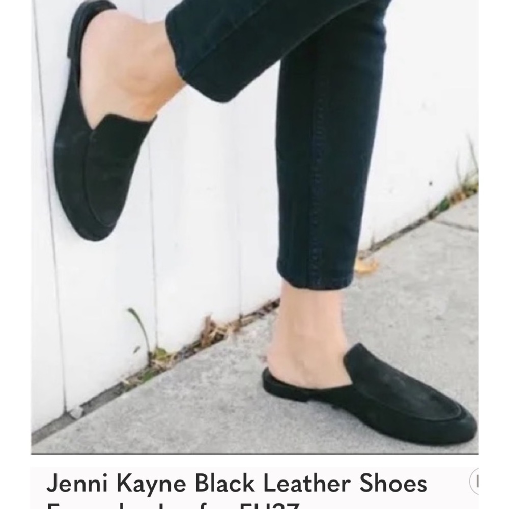 Jenni Kayne Black Suede Everyday Loafer mules size 38